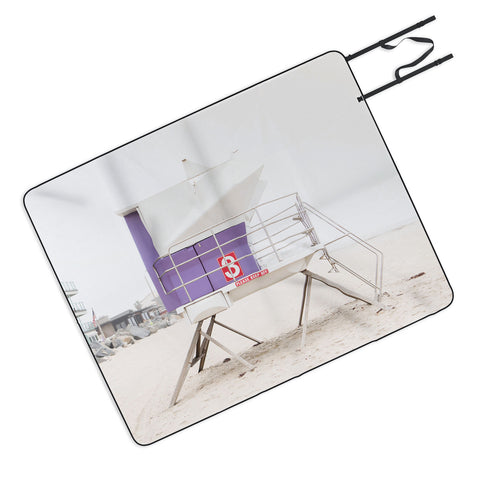 Bree Madden Purple Tower Picnic Blanket