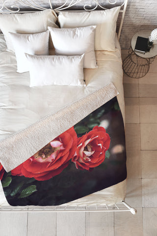 Bree Madden Red Romance Fleece Throw Blanket