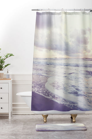Bree Madden Retro Sunset Shower Curtain And Mat