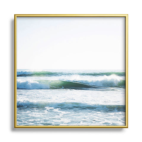 Bree Madden Ride Waves Metal Square Framed Art Print