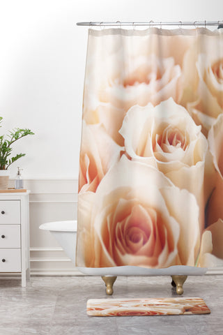 Bree Madden Rose Petals Shower Curtain And Mat