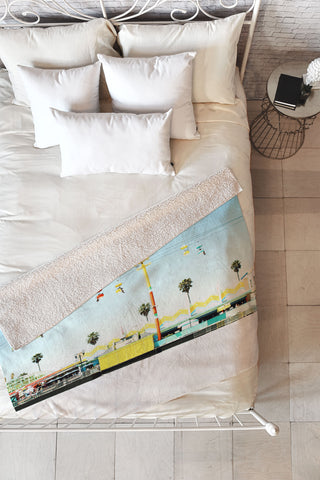 Bree Madden Santa Cruz Beach Fleece Throw Blanket