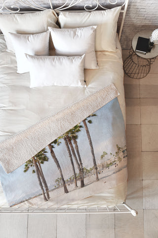 Bree Madden Santa Monica Palms Fleece Throw Blanket