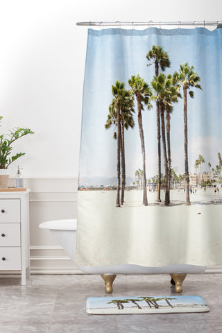 Bree Madden Santa Monica Palms Shower Curtain And Mat