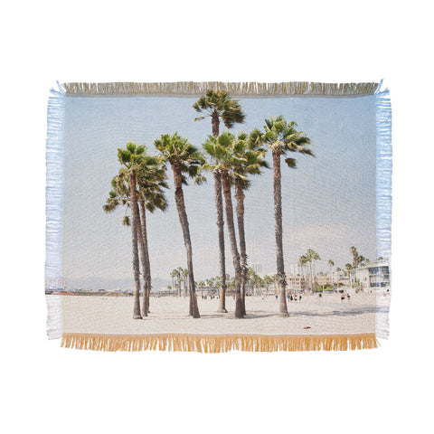 Bree Madden Santa Monica Palms Throw Blanket