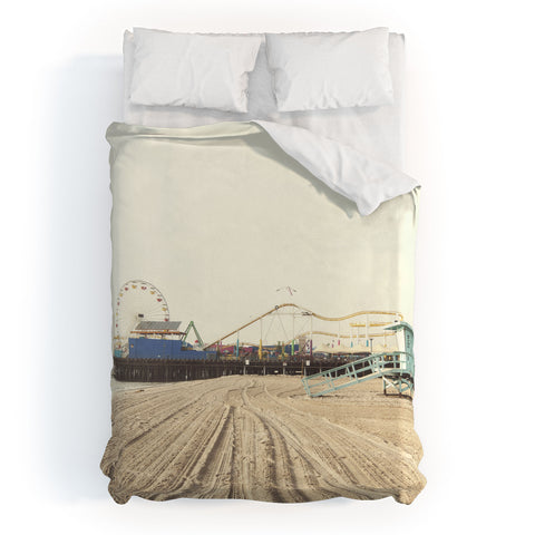 Bree Madden Santa Monica Pier Duvet Cover