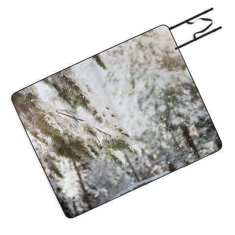 Bree Madden Snow Falling Picnic Blanket