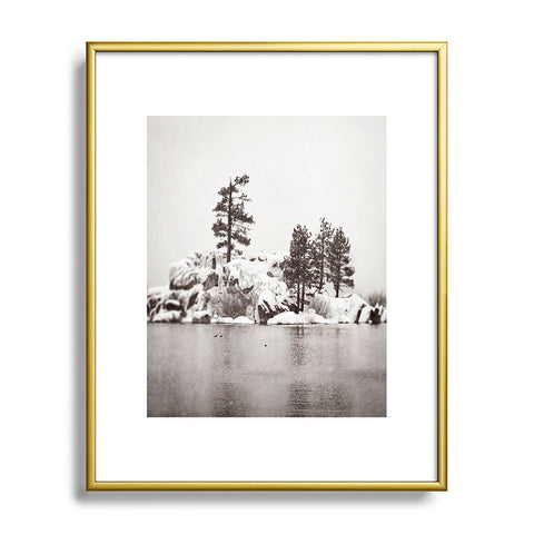 Bree Madden Snowy Lake Metal Framed Art Print