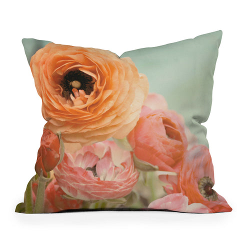 Bree Madden Spring Ranunculus Throw Pillow
