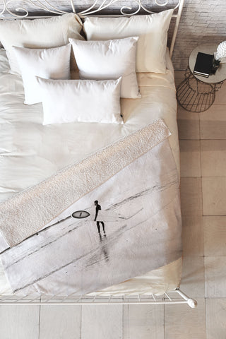 Bree Madden Surf Check Fleece Throw Blanket