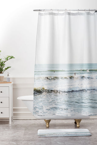 Bree Madden Surfers Point Shower Curtain And Mat