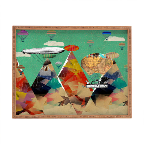 Brian Buckley Adventure Days Over The Alps Rectangular Tray