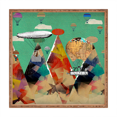 Brian Buckley Adventure Days Over The Alps Square Tray