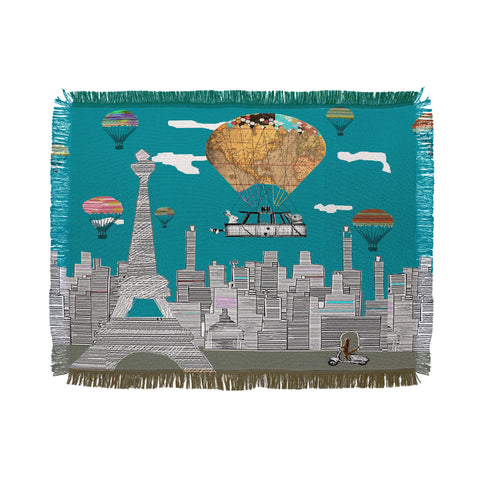 Brian Buckley Adventure Days Paris Throw Blanket