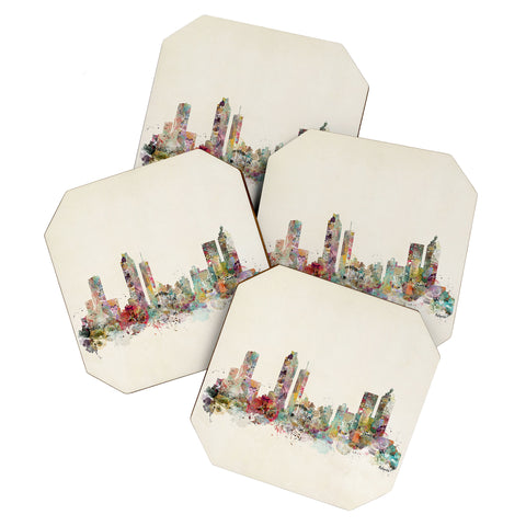 Brian Buckley Atlanta georgia skyline Coaster Set