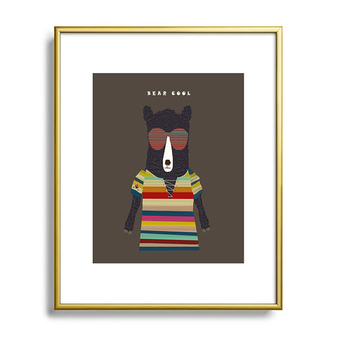 Brian Buckley Bear Cool Metal Framed Art Print