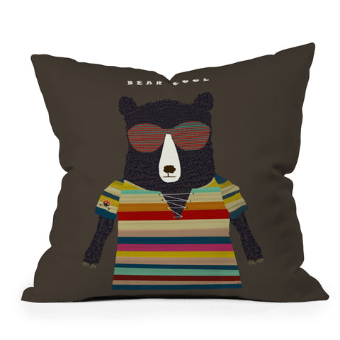 Brian Buckley Bear Cool Throw Pillow