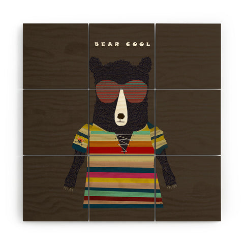 Brian Buckley Bear Cool Wood Wall Mural