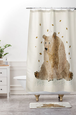 Brian Buckley bear grizzly Shower Curtain And Mat