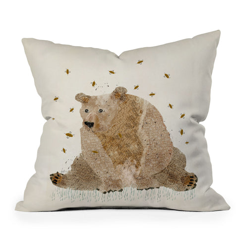 Brian Buckley bear grizzly Throw Pillow