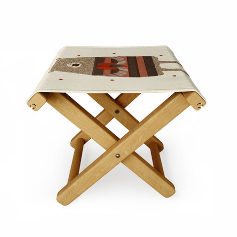 Brian Buckley bear heart Folding Stool