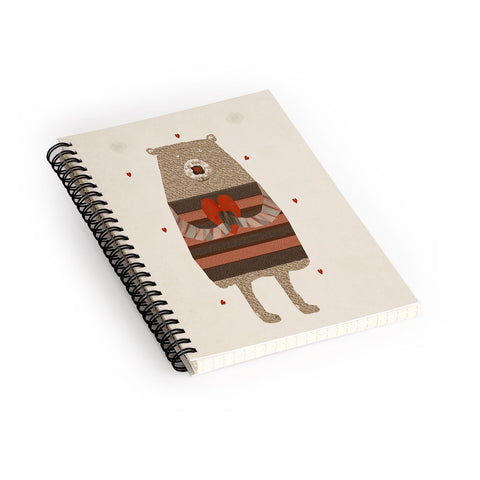 Brian Buckley bear heart Spiral Notebook