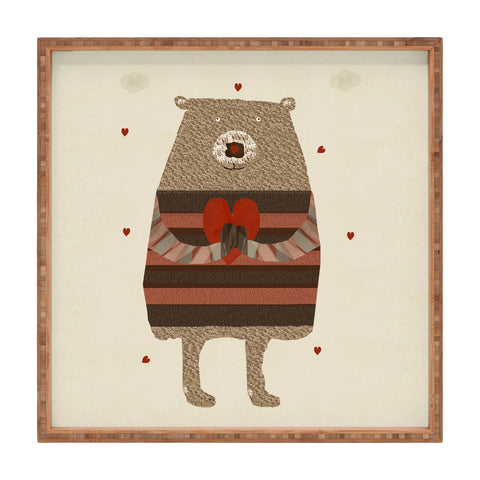 Brian Buckley bear heart Square Tray