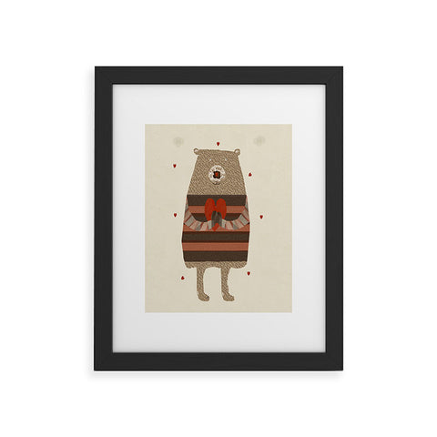 Brian Buckley bear heart Framed Art Print