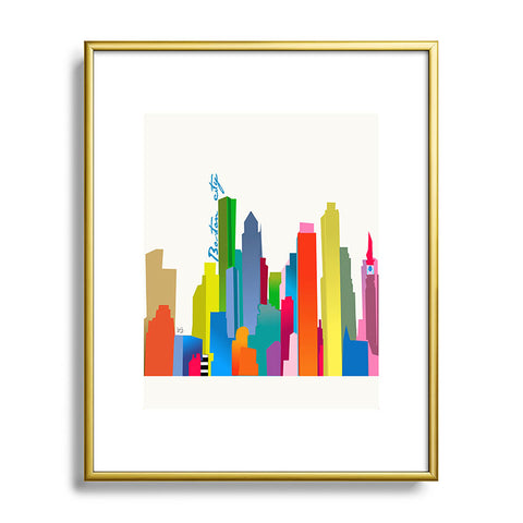 Brian Buckley Boston City Metal Framed Art Print