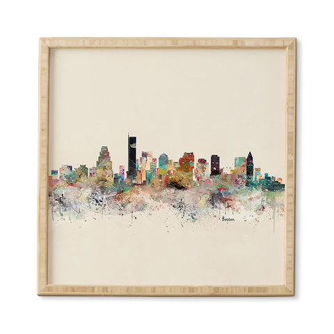 Brian Buckley boston city skyline Framed Wall Art