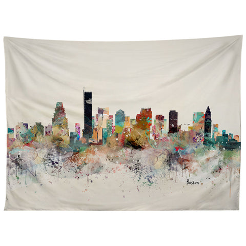 Brian Buckley boston city skyline Tapestry