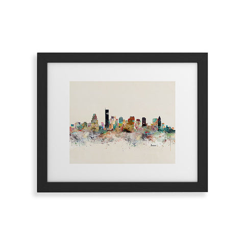 Brian Buckley boston city skyline Framed Art Print