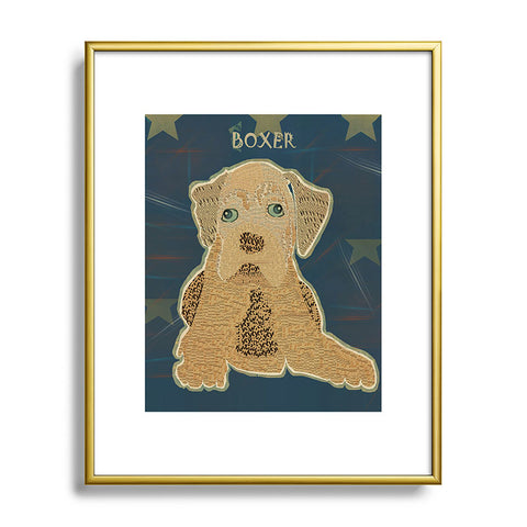 Brian Buckley Boxer Puppy Metal Framed Art Print