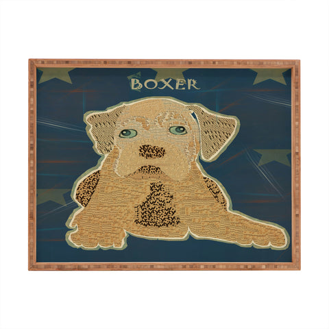 Brian Buckley Boxer Puppy Rectangular Tray