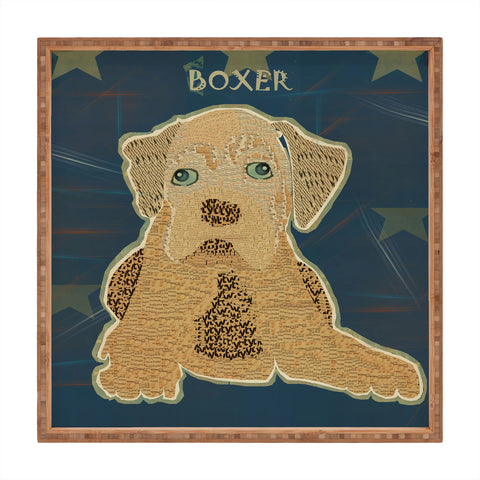 Brian Buckley Boxer Puppy Square Tray