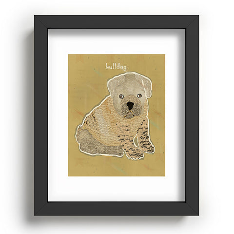 Brian Buckley Bulldog Puppy Recessed Framing Rectangle