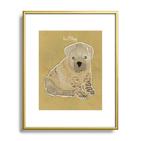 Brian Buckley Bulldog Puppy Metal Framed Art Print