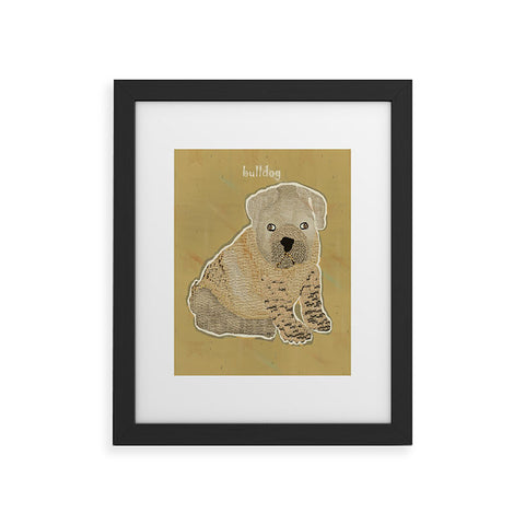 Brian Buckley Bulldog Puppy Framed Art Print