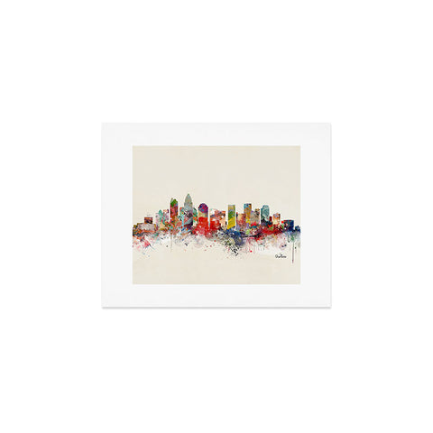Brian Buckley charlotte city skyline Art Print