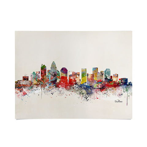 Brian Buckley charlotte city skyline Poster