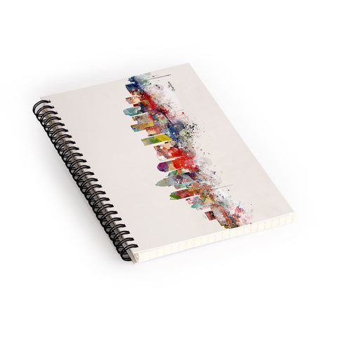 Brian Buckley charlotte city skyline Spiral Notebook