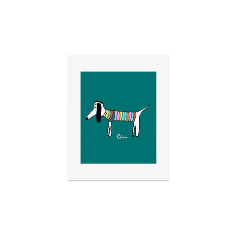 Brian Buckley Chien Vert Art Print