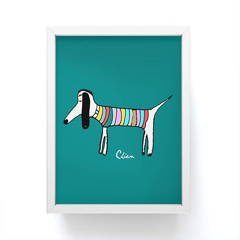 Brian Buckley Chien Vert Framed Mini Art Print