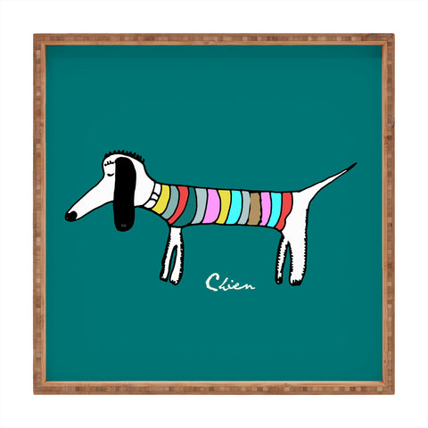 Brian Buckley Chien Vert Square Tray