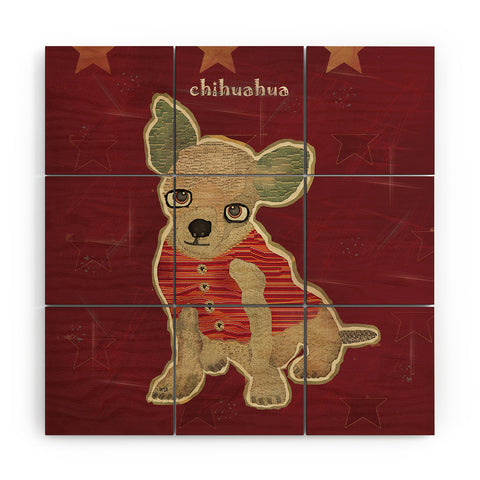 Brian Buckley Chihuahua Puppy Wood Wall Mural