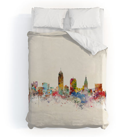 Brian Buckley cleveland ohio skyline Duvet Cover