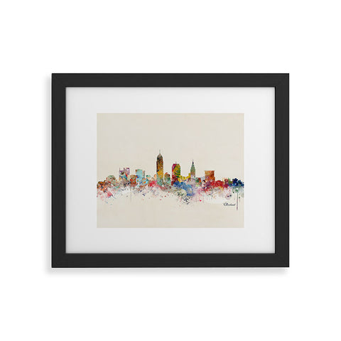 Brian Buckley cleveland ohio skyline Framed Art Print