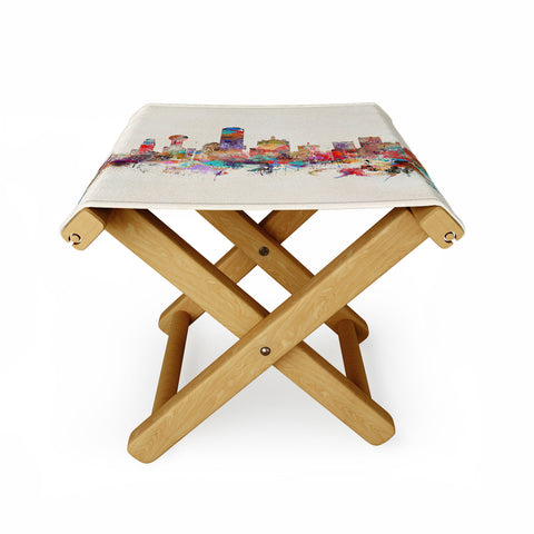 Brian Buckley dallas texas skyline Folding Stool