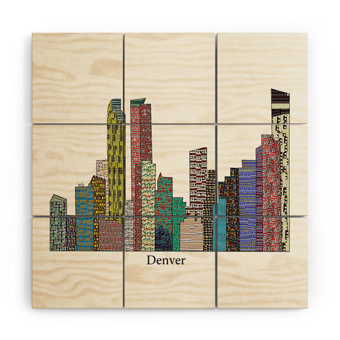 Brian Buckley Denver City Wood Wall Mural