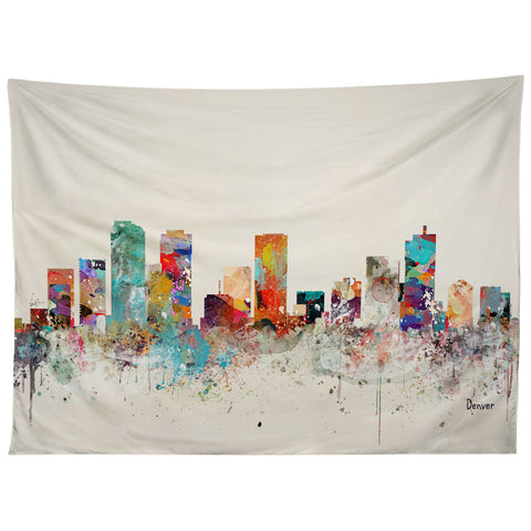Brian Buckley denver colorado skyline Tapestry